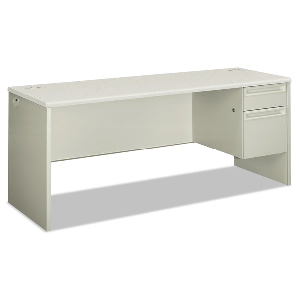 Hon Single Pedestal Credenza, 72w x 24d x 29.5h, Right, Silver/Gray H38856R.B9.Q